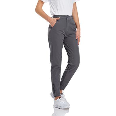 China QUICK DRY Women's Straight Fit Pro Fit Workout Lounge Slim Athletic Casual Outdoor Golf Pants Golf Pants Jogger Zipper Pockets for sale