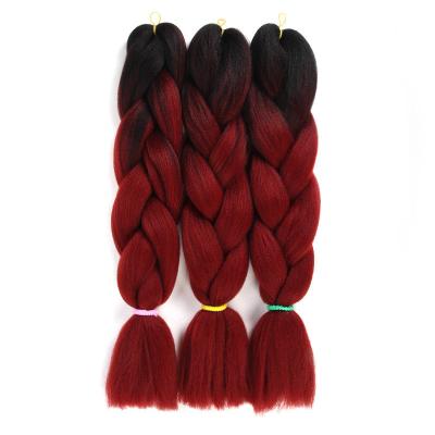 China Yaki Hair Wholesale Synthetic Ombre Hair Extension Jumbo Braid High Quality Braiding Hair Synthetic Braiding Hair for sale