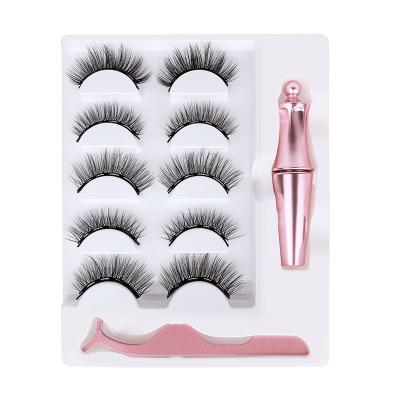 China Bestselling Natural Long Strong Magnetic Eyelashes Waterproof Magnetic Eyelashes for sale