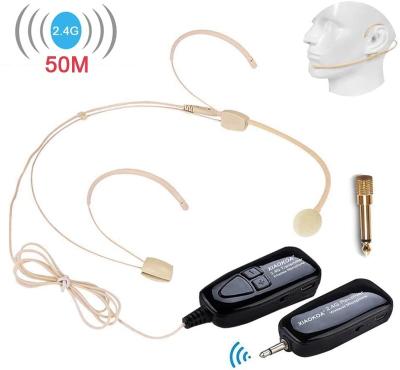 China Rechargeable Wireless Microphone System Headset Headset Microphone Wireless Microphone For Video Recording for sale