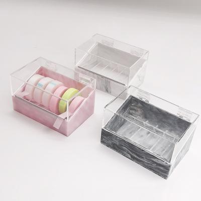 China New Hot Sale Marble Eyelash Extension Tool Eyelash Strip Dispenser Strip Storage Box Acrylic Eyelash Strip Cutter 22X20X12cm for sale