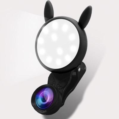 China Portable Eyelash Photogrphy Mini 3 Level Selfie IED Selfie Ring Light for sale