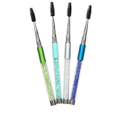 China Wholesale Eyelash Brush Cleaning Color Soft Crystal Tube Highly Clean Eyelash Brush 2022 Newest Makeup Tools for sale