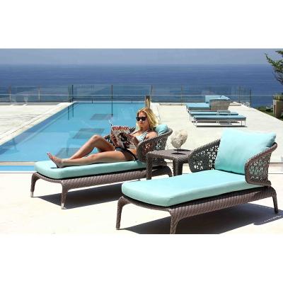 China Wholesale Modern Leisure Outdoor Wicker Chair Furniture Convertible Rattan Garden Rattan Pool Sun Sofa Waterproof Chair for sale