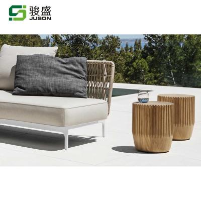 China Handmade Modern Outdoor Teak Side Table Patio Garden Tea Table Beach Balcony Solid Wood Coffee Table for sale