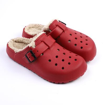 China New Arrival Men's Thermal Comfortable Winter Shoes EVA Fur Warm Clogs Sandals for sale