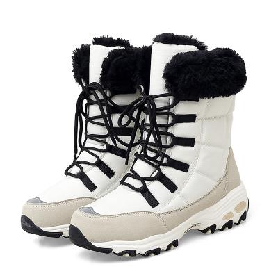 China New Warm High Quality Pigskin Boots Women Thermal Mid Knee Long Shoes Winter for sale