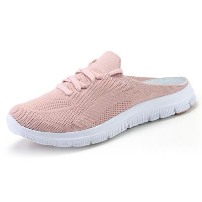 China Cheap wholesale flat lace-up flat lace up casual shoes women's mule breathable mule sneakers for sale