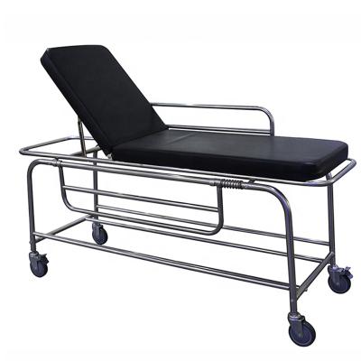 China Metal Folding Round Stainless Steel First Aid Ambulance First Aid Stretcher / Patient Trolley for sale