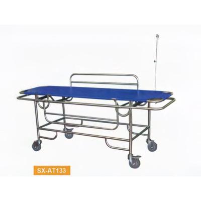 China Metal Hospital Stainless Steel Ambulance Transport Stretcher Patient Trolley for sale