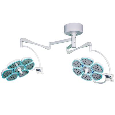 China Portable Durable Hospital Double Head LED Ceiling Light Surgery Surgical Theater Lights for sale