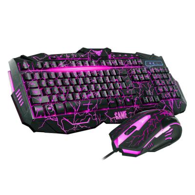 China Cool Slot Lamp Desktop Gaming Keyboards And Mouse Set Wired Keyboard And Mouse Set Yes for sale