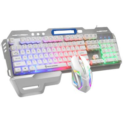 China Anti-drop Cheapest 2.4G Wired Optical USB RGB Mechanical Keyboard And Mouse Combo For PC for sale