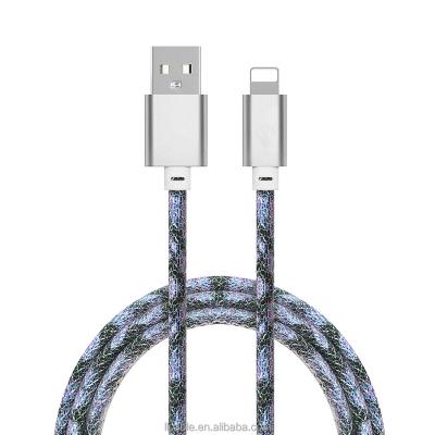 China Mobile Phone USB CPU Cable Green/Blue/Red USB A To Light Up Cable 1m/2m/3m Compatible For iPhone Charger for sale