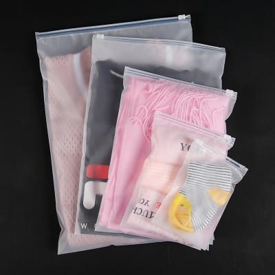 China Recyclable custom printing ziplock frosted logo bags zipper plastic bag zipper bag for apparel packaging for sale