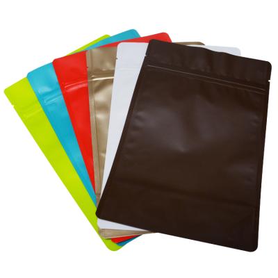 China Custom Printed Barrier Stand Up Pouch With Zipper Matte Color Mylar Bags For Food for sale