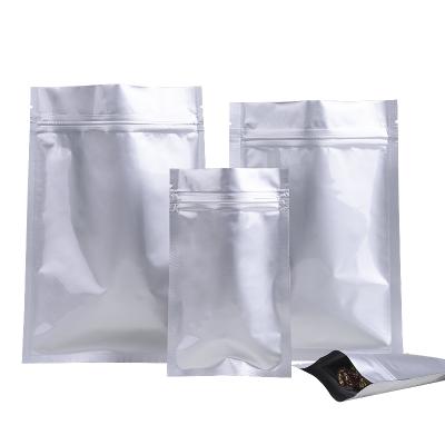 China Resealable Foil Zipper Seal Food Grade Tear Notch Aluminum Foil Packing Bag Zip Lock Mylar Bags for sale