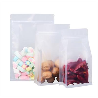 China Security Custom Frosted Translucent Stand Up Pouch Coffee Bags Resealable Ziplock Food Packaging Bags for sale