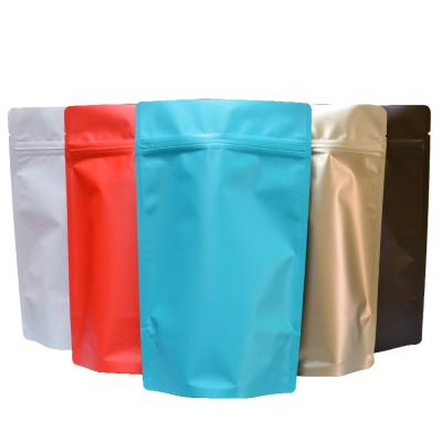 China Custom Design Aluminum Foil Zip Lock Zip Lock Packaging Bag With Tear Notch for sale