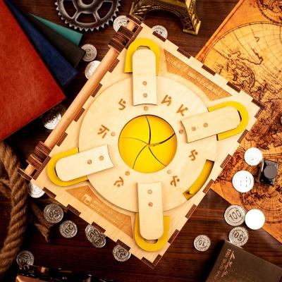 China Family Friends Fun Game RJ The DA Vinci Code Codex Silenda Puzzle Box Wood for sale