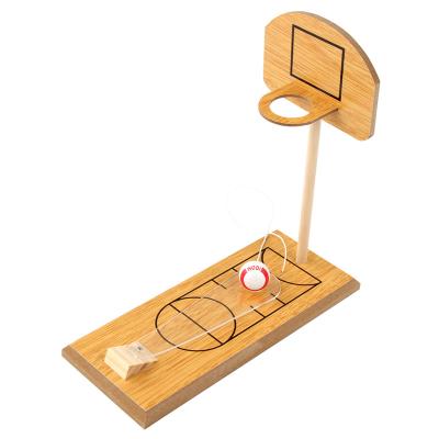 China New Zealand pine / sapele / RJ rubber wood wood mini desktop basketball game for sale