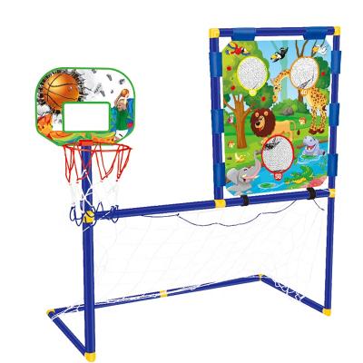 China Toys 3 in 1 Outdoor Sport Game RJ Kids Soccer Basketball Three Holes Trinity Toys 3 in 1 Outdoor Sport Game for sale