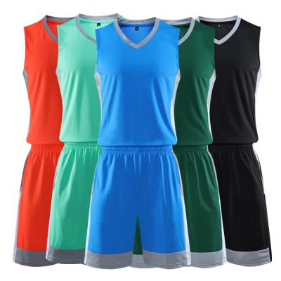 China QUICK DRY Good Quality RJ Polyester Basketball Suit With Customs LOGO for sale