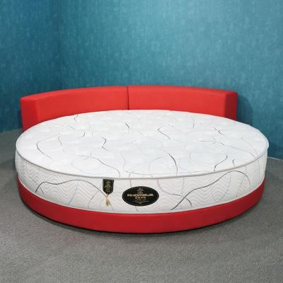 China OEM ODM Supplier Love Hotel Bedroom Pocket Coil Spring Cooling High Quality 200cm Vacuum Packed Queen Bed And Round Mattress Pad for sale