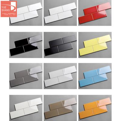 China Simple Ceramic Wall Tile Vitagres Bathroom and Kitchen Room Porcelain Subway Glossy Outdoor Wall Tile for sale