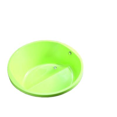 China Vitagres Hot Tub Spa Hotel Green Circle Enclosed Drop In Indoor Bathtub Soak Acrylic Tub Bathtub for sale