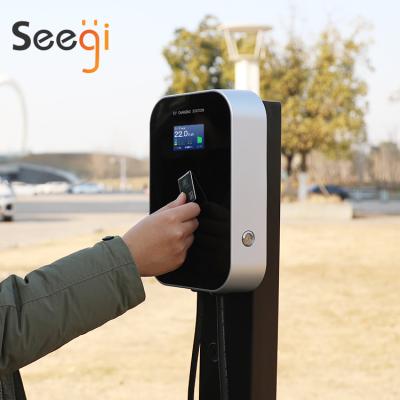 China Surge protection China manufacture OEM CE RFID electric vehicle 22kw ev charging station for home user for sale