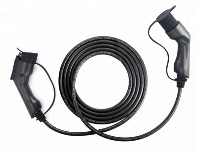 China Voltage Monitoring Type 1 J1772 62196 to Type2 EV Charging Cable for sale