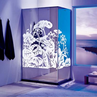 China Stable and Safety Diamond Blue Hinges Clear Glass Pivot Door Toilet Sex Shower Room for sale