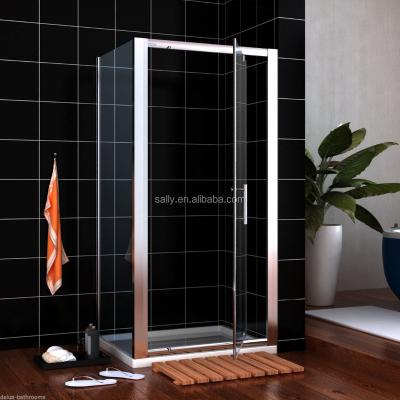 China With Frame A0706P1+F07116 Framed Pivot Hinge Glass Shower Enclosure Cupboard Door+Side Panel for sale