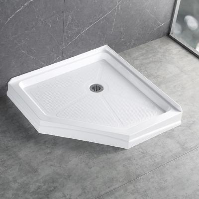 China Wholesale Modern 965*965*152mm Diamond Shape Acrylic Shower Base Tray Artificial Cultured Marble Shower Base ABS Shower Base for sale