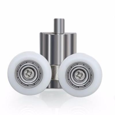 China Sliding Durable Solid Metal Shower Door Parts Metal Zinc Alloy Shower Room Pulley for sale