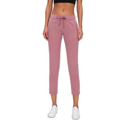 China High Waisted Track Pants Workout Yoga Running Pants Women Breathable Lightweight Sweatpants for sale