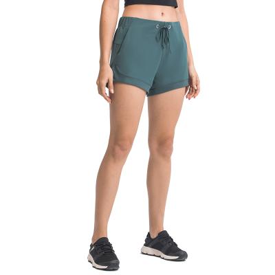 China 2021 Summer Breathable Women's Fashio High Waist Sports Shorts Gym Quick Dry Loose Sports Yoga Short Breathable Shorts for sale