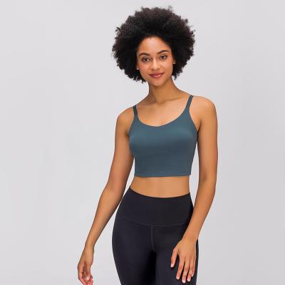 China Breathable Hot Selling Sleeveless Yoga Tops Women's Sports Fitness Vest Gym Yoga Vest Yoga Training Running Vest for sale