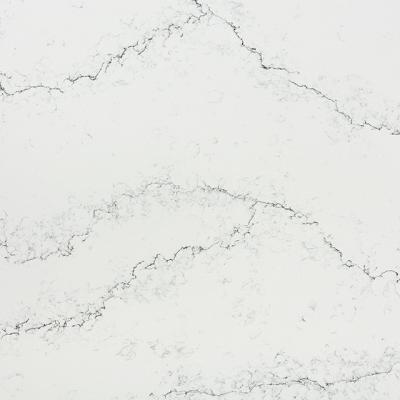 China Modern Artificial Thin Lines White Quartz Calacatta Quartz Slabs For Cutting To Size Countertops for sale