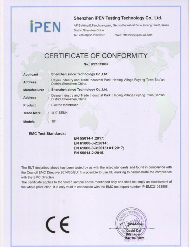 CE - Shenzhen Sinco Technology Co., Limited