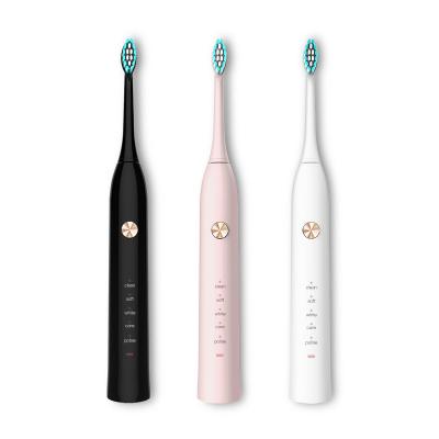 China 2020 new design rechargeable brand electric toothbrush with two brush heads for sale