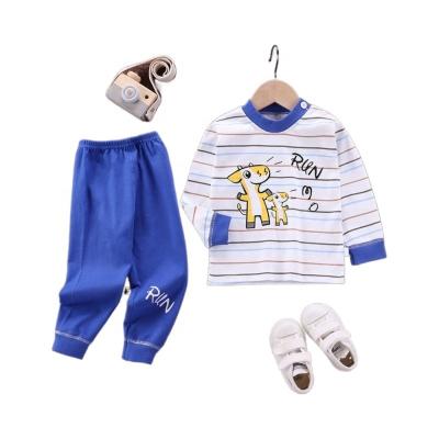 China Smart Casual Custom Summer Cartoon Cotton Girls' Sleepwear Plain Kids pajamas Set For Kids for sale