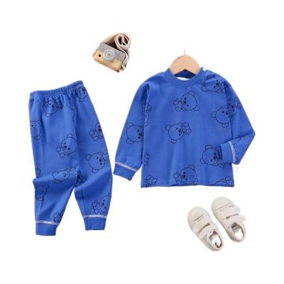 China Smart Casual 2023 Spring pure cotton Animal long sleeves + trouser 2Pieces baby set clothes for sale