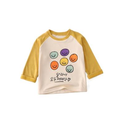 China Smart Casual Autumn Spring Girl Fashion Cotton Kids Clothes 100% Cotton Cartoon Casual Long Sleeve T Shirt for sale