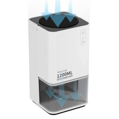 China 1200ml High Water Tank Mini Dehumidifier Home Efficient Smart Electric Demountable Mini Dehumidifier Home Dehumidifier for sale