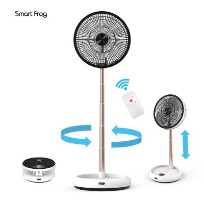 China Rechargeable Humidifier Minimalist 12v DC Fan Pan Tebal Fan Electric Folding Fan With Remote for sale