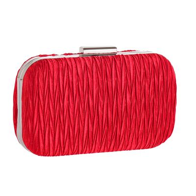 China New Products Daily Hot Wholesale Single Fold Clutch Bags Female Hard Shell Female Hard Shell Pleated Bag Small for sale