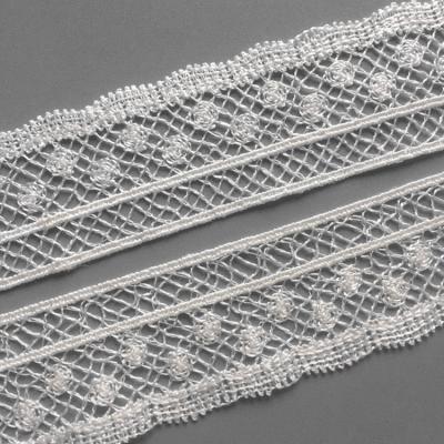 China Viable factory direct sale DIY sewing lace trim polyester white fabric lace net lace for sale