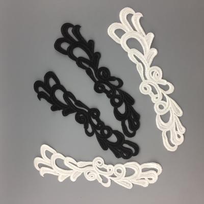 China New Design High Quality 100% Polyester Lace Applique Lace Pattern Special Viable For Garment for sale